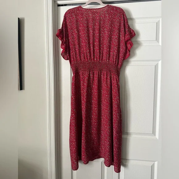 NWT Max Studio red mid-length dress - Picture 8 of 8